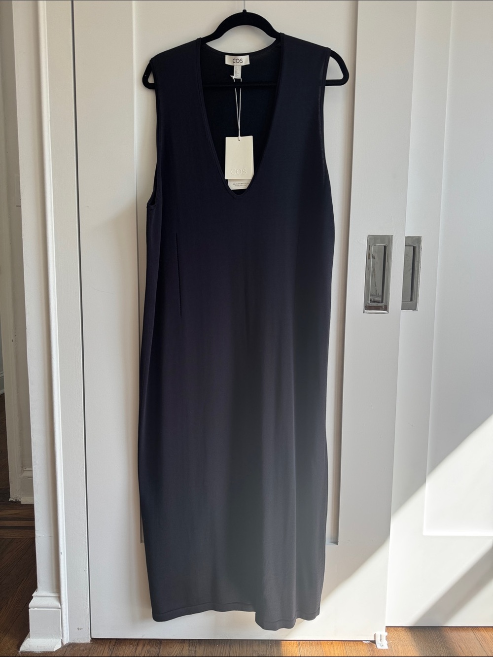 NWT COS Cotton V Neck Midi Dress